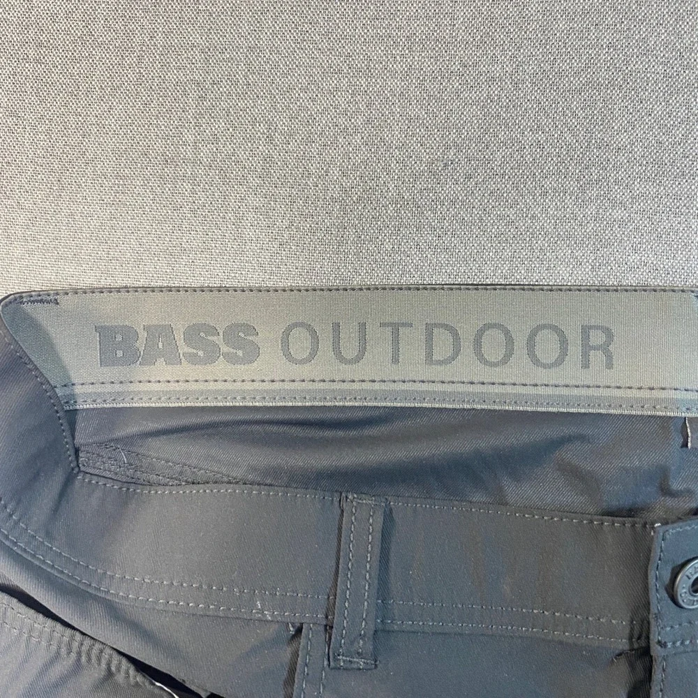 Bass Outdoor Mens Technical Hiking Pants Charcoal Gray Size 42 Straight Leg‎